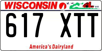 WI license plate 617XTT