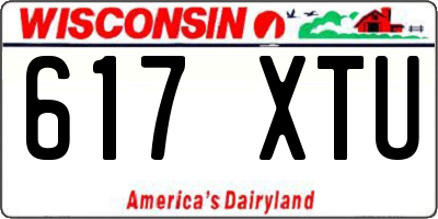 WI license plate 617XTU