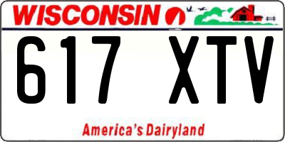 WI license plate 617XTV