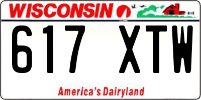 WI license plate 617XTW