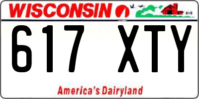WI license plate 617XTY