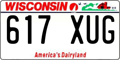 WI license plate 617XUG