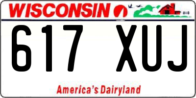 WI license plate 617XUJ