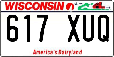 WI license plate 617XUQ