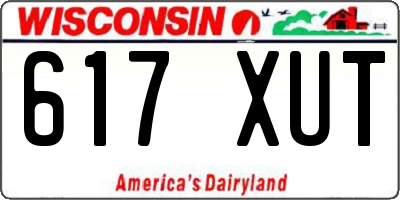 WI license plate 617XUT