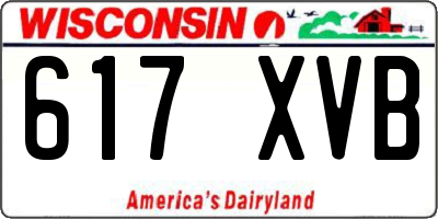 WI license plate 617XVB