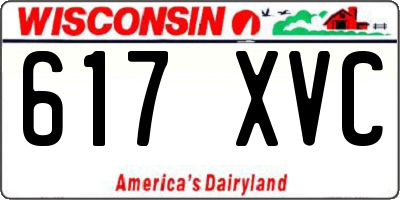 WI license plate 617XVC