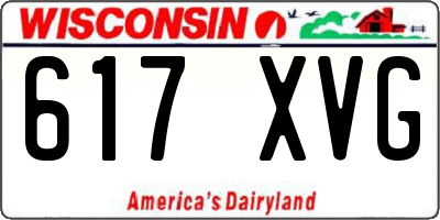 WI license plate 617XVG