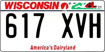WI license plate 617XVH