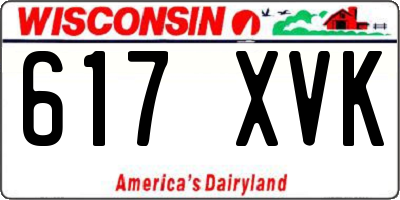 WI license plate 617XVK