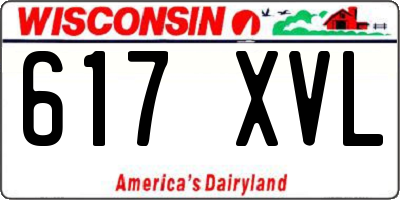 WI license plate 617XVL