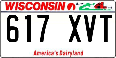 WI license plate 617XVT