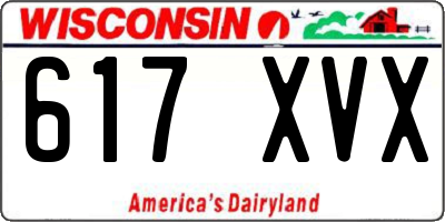 WI license plate 617XVX
