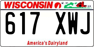 WI license plate 617XWJ