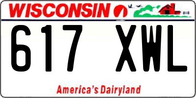WI license plate 617XWL