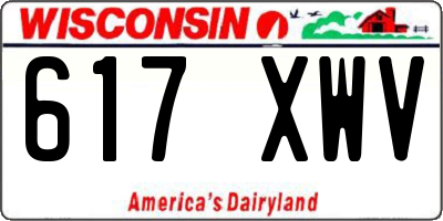 WI license plate 617XWV