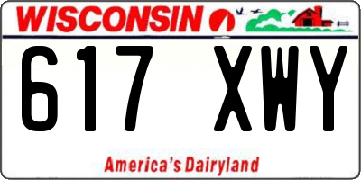 WI license plate 617XWY
