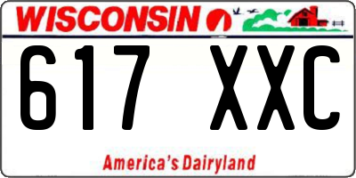 WI license plate 617XXC