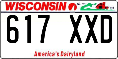 WI license plate 617XXD