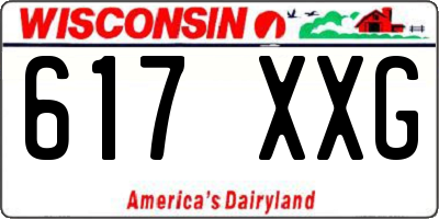 WI license plate 617XXG