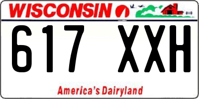 WI license plate 617XXH