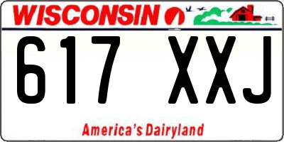 WI license plate 617XXJ