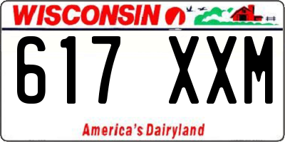 WI license plate 617XXM