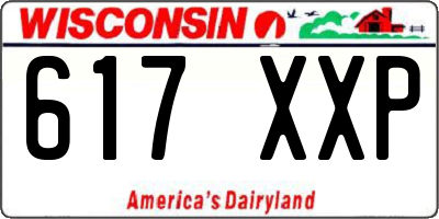 WI license plate 617XXP