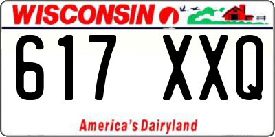 WI license plate 617XXQ