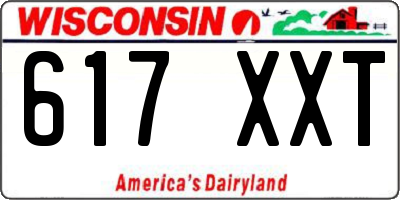 WI license plate 617XXT