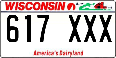 WI license plate 617XXX
