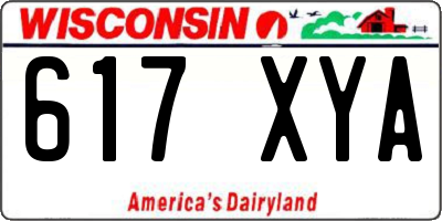 WI license plate 617XYA