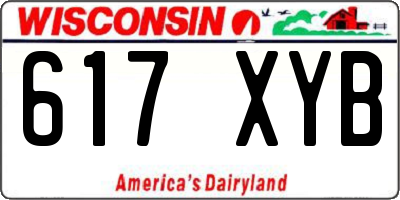 WI license plate 617XYB