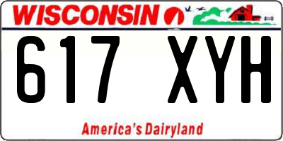 WI license plate 617XYH