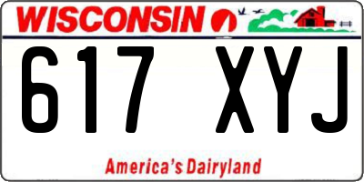 WI license plate 617XYJ