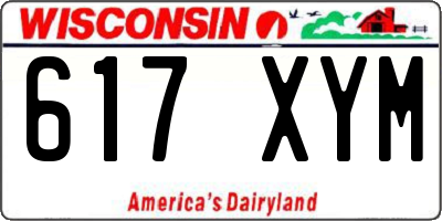 WI license plate 617XYM