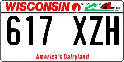 WI license plate 617XZH