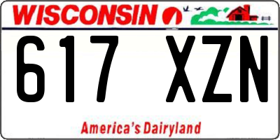 WI license plate 617XZN