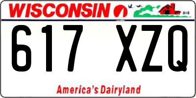 WI license plate 617XZQ