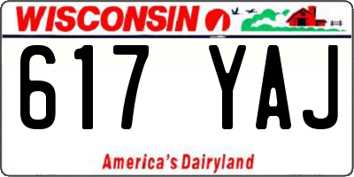 WI license plate 617YAJ