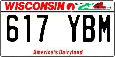 WI license plate 617YBM