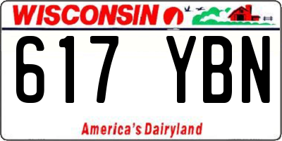 WI license plate 617YBN