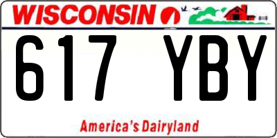 WI license plate 617YBY