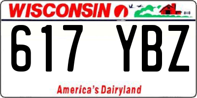 WI license plate 617YBZ