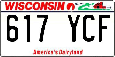 WI license plate 617YCF