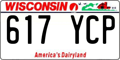 WI license plate 617YCP