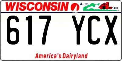 WI license plate 617YCX