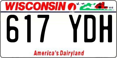 WI license plate 617YDH