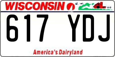 WI license plate 617YDJ