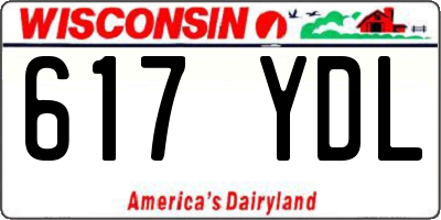 WI license plate 617YDL